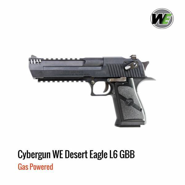 [해외] Cybergun WE Desert Eagle L6 가스 블로우백 풀메탈 블랙
