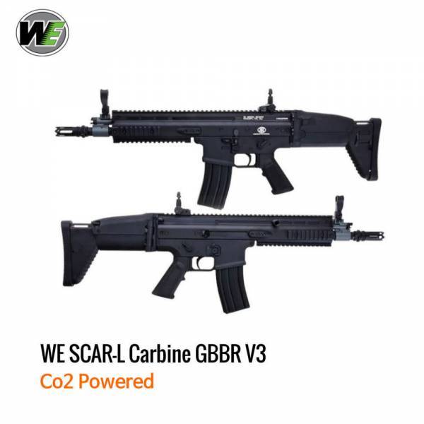 [해외] WE SCAR-L V3 Co2 블로우백 라이플 블랙