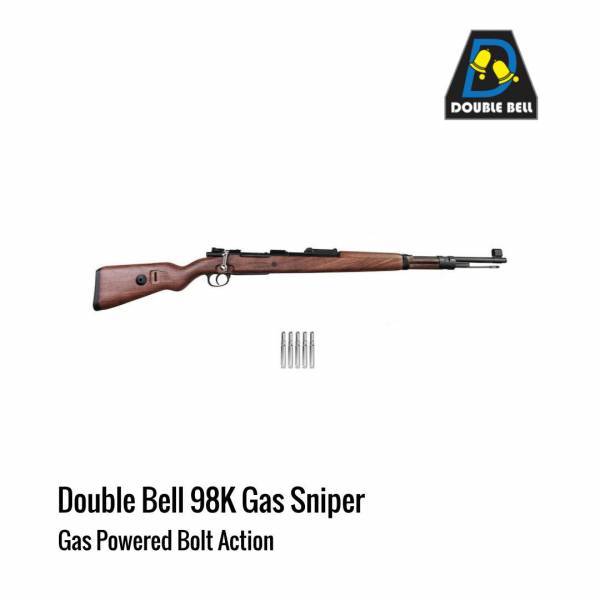 [해외] Double Bell Kar98k 탄피배출 가스 스나이퍼 라이플 Real Wood