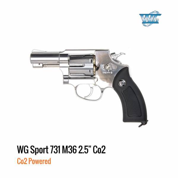 [해외] 윈건 WG Super Sports 731 M36 Co2 리볼버 2.5인치 실버 각인