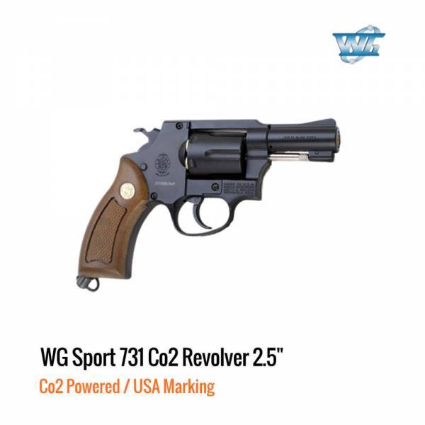 [해외] 윈건 WG Super Sport 731 M36 Co2 리볼버 2.5인치 블랙 USA 각인