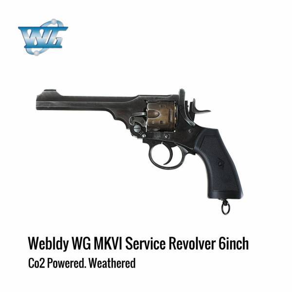 [해외] 윈건 Webley WG MKVI Co2 리볼버 6인치 Weathered