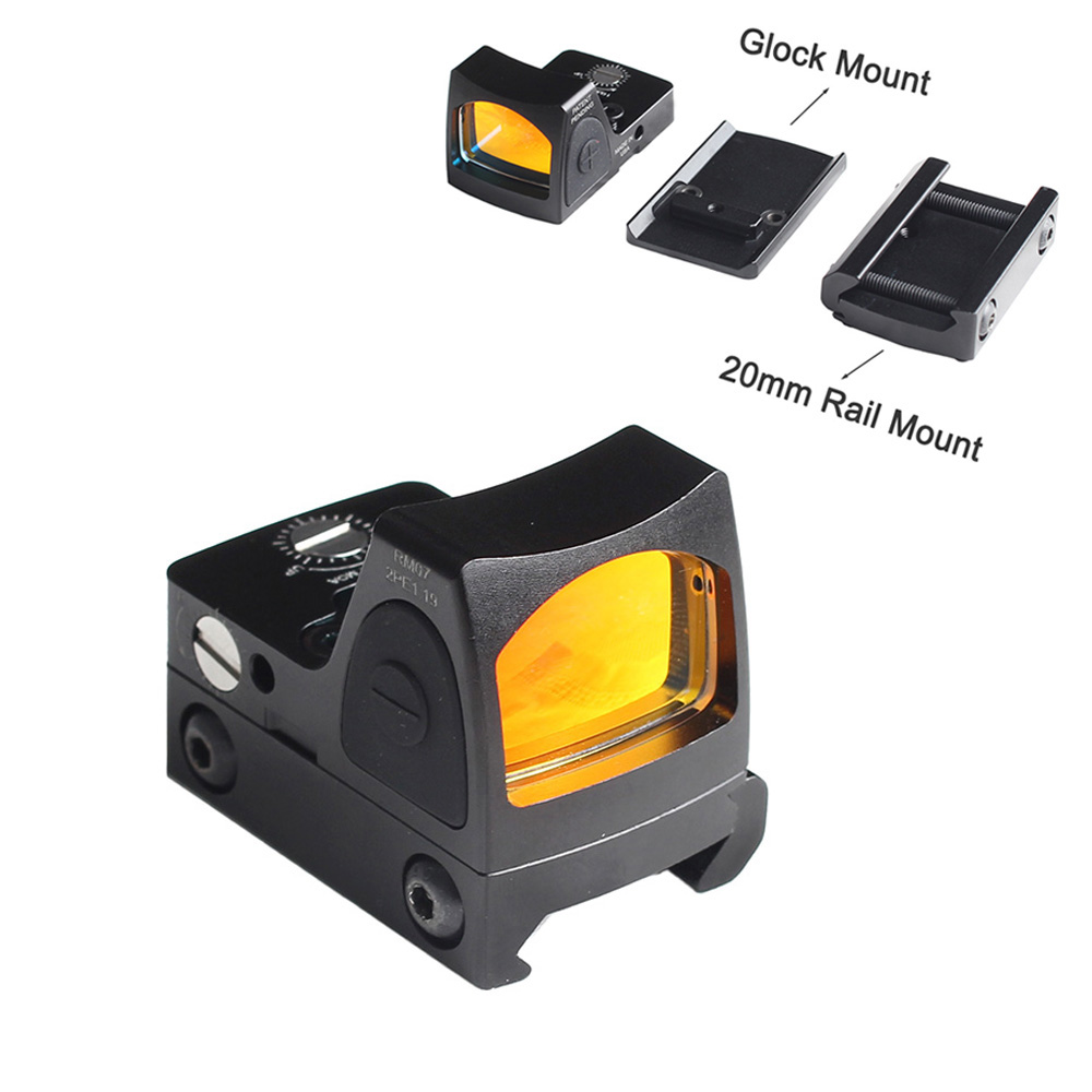 [해외] 미니 레드 도트 사이트 20mm 레일 글록용 마운트 포함