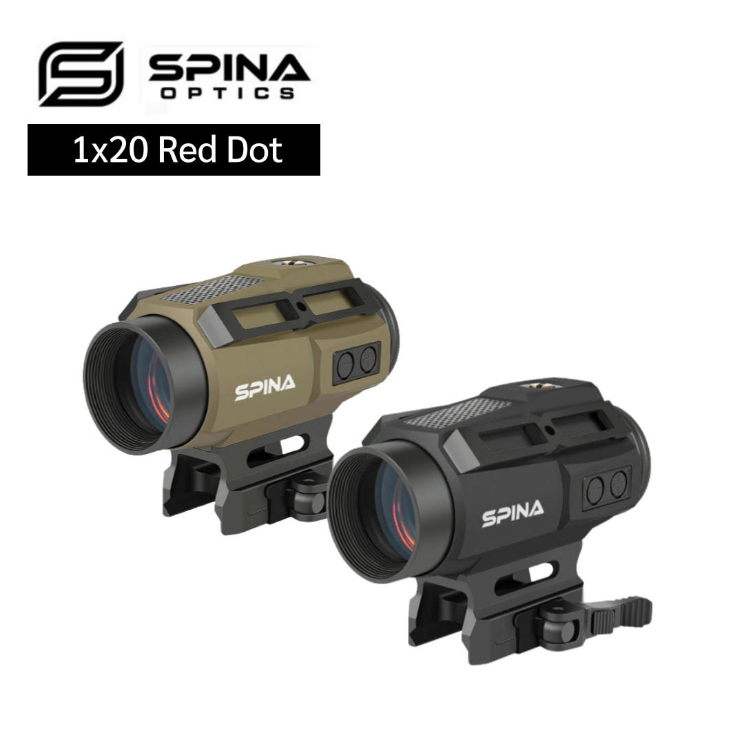 [해외] 1배율 도트 사이트 SPINA 1x20 레드닷 태양열 충전 Red