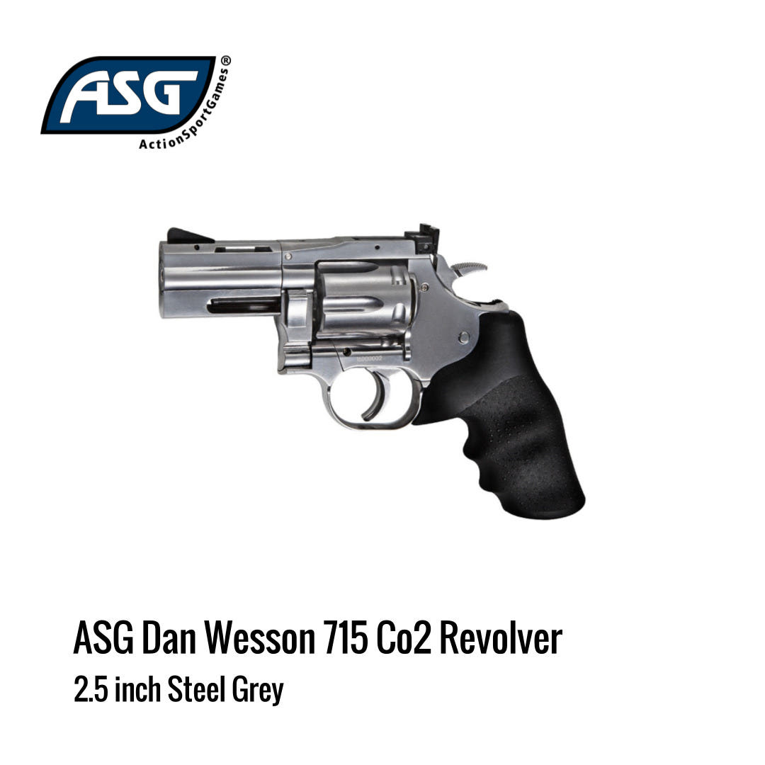 [해외] ASG Dan Wesson 715 2.5인치  Co2 리볼버 티타늄 블랙