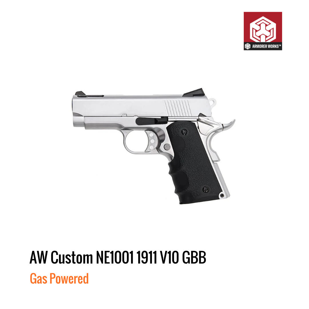 [해외] AW Custom NE1001 V10 가스 블로우백 실버 무각인