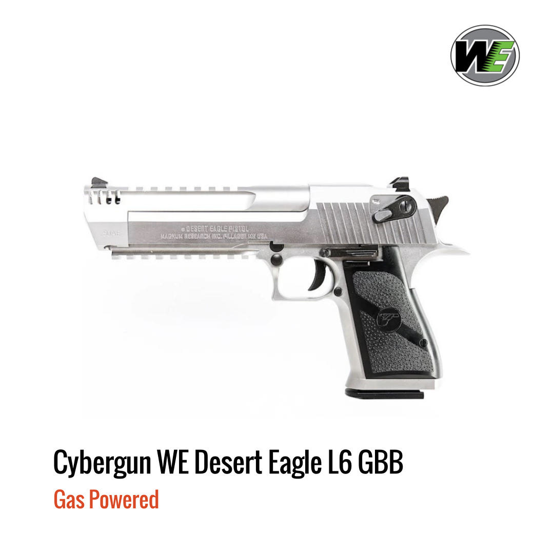 [해외] Cybergun WE Desert Eagle L6 가스 블로우백 풀메탈 실버