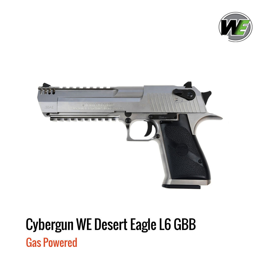 [해외] Cybergun WE Desert Eagle L6 가스 블로우백 풀메탈 크롬(Matt Silver)