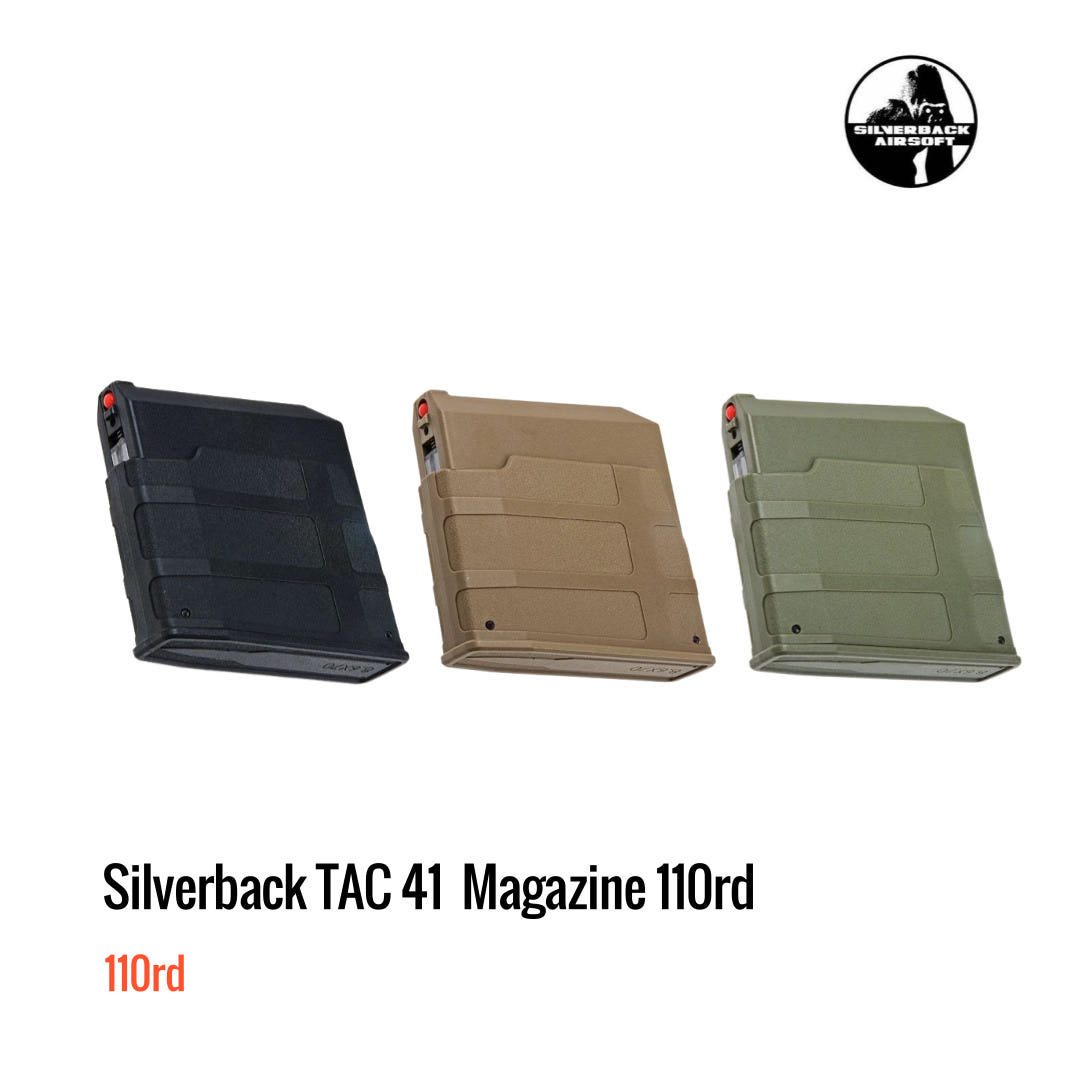 [해외] Silverback TAC 41 에어코킹 탄창 110rd 블랙