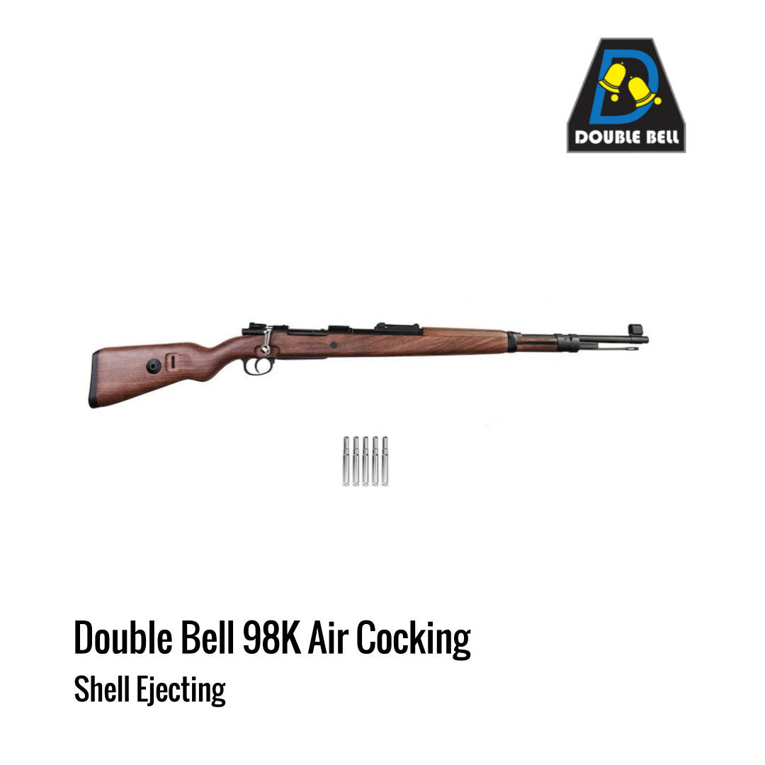 [해외] Double Bell Kar98k 탄피배출 에어코킹 스나이퍼 라이플 Real Wood
