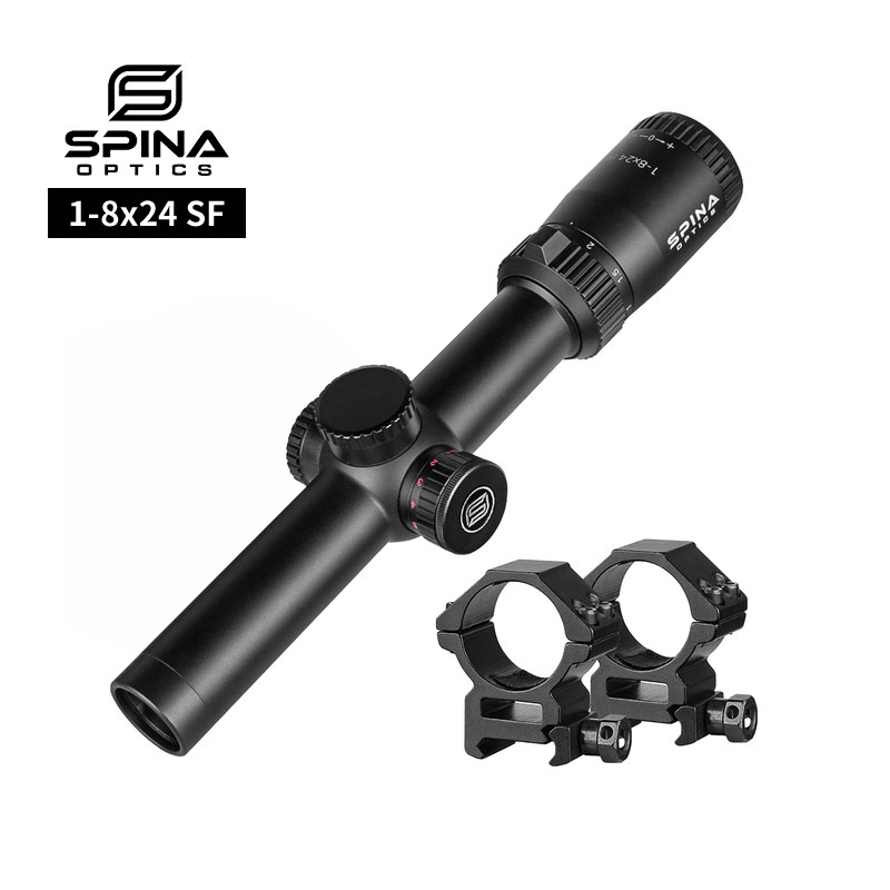 [해외] 8배율 1-8x24 IR 라이플 스코프 쇼트 SPINA SP-1824-IR