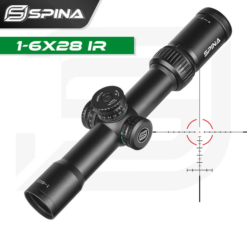 [해외] 6배율 1-6x28 IR 라이플 스코프 쇼트 SPINA SP-1628