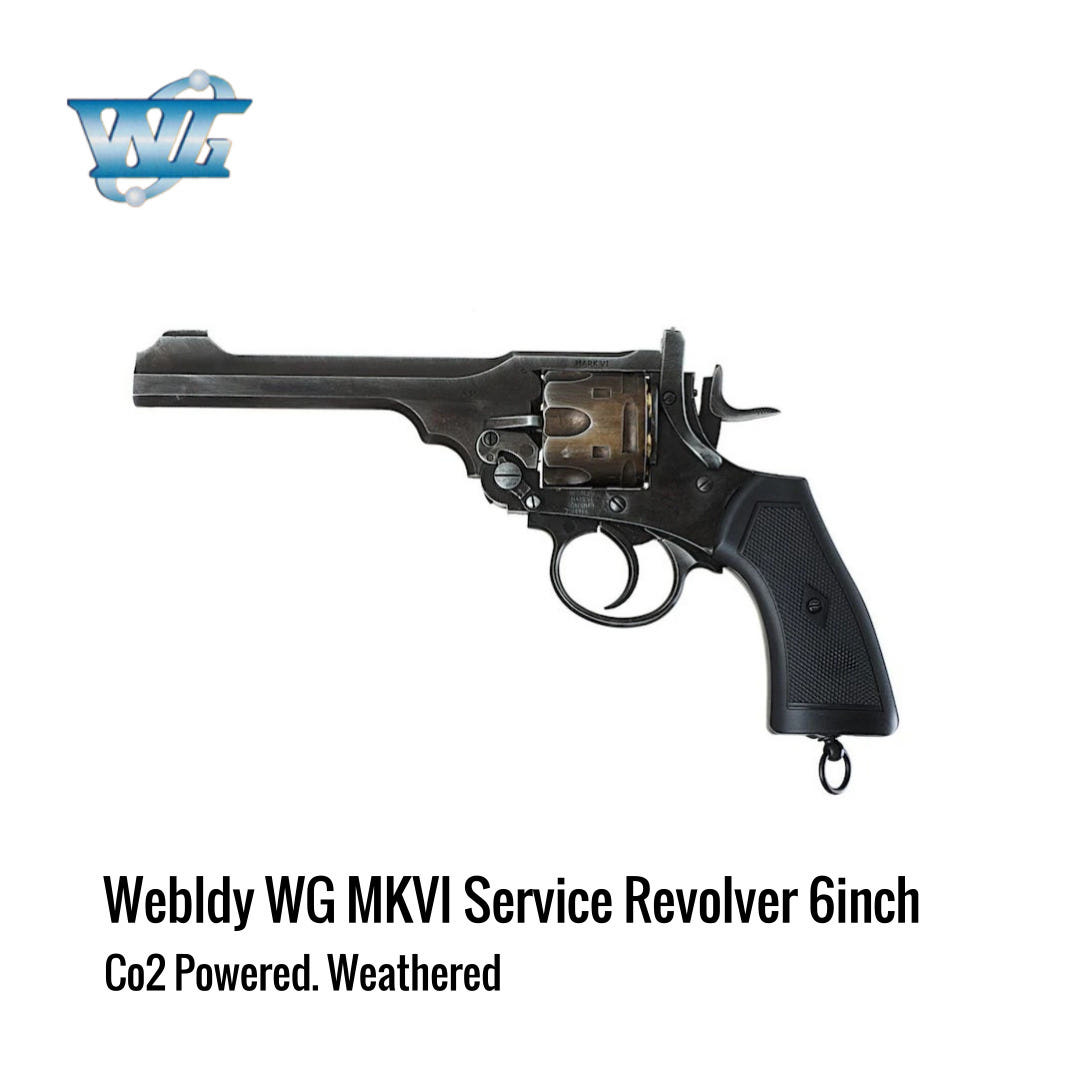 [해외] 윈건 Webley WG MKVI Co2 리볼버 6인치 Weathered
