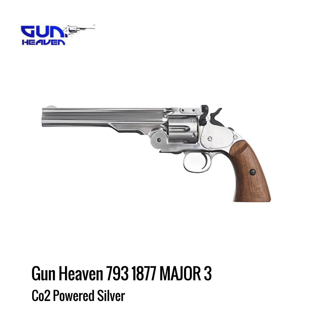[해외] Gun Heaven 1877 MAJOR-3 Co2 리볼버 실버